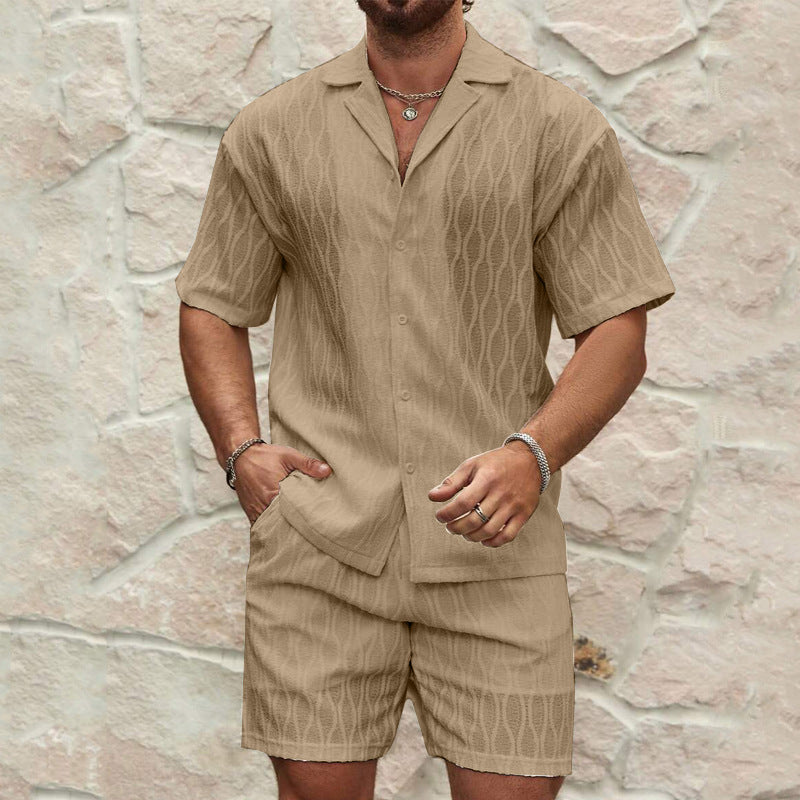 Two-Piece Set - Lightweight Blend Notched Collar & Move Fit