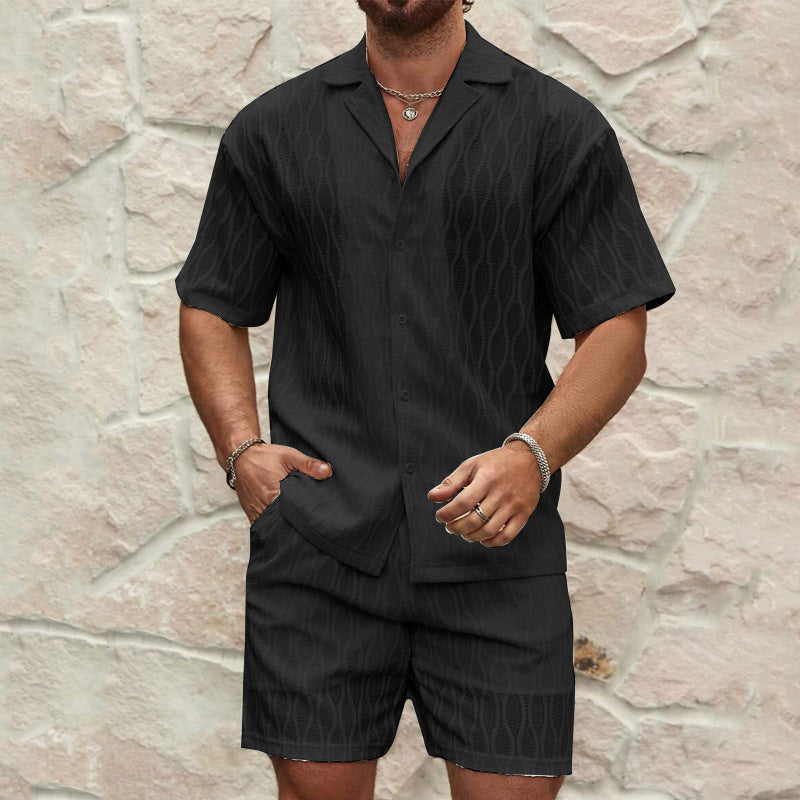 Two-Piece Set - Lightweight Blend Notched Collar & Move Fit