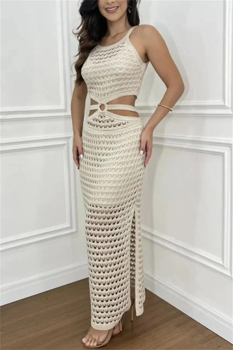 Two-Piece Set – Open Knit Crochet And Breathable Design