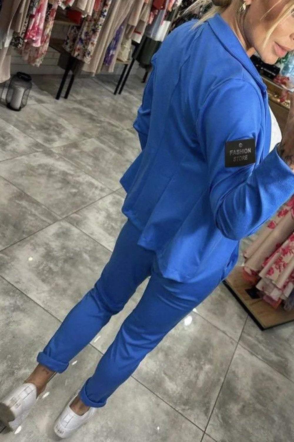 Two Piece Set – Polyester Blend Jacket & Adjustable Waist