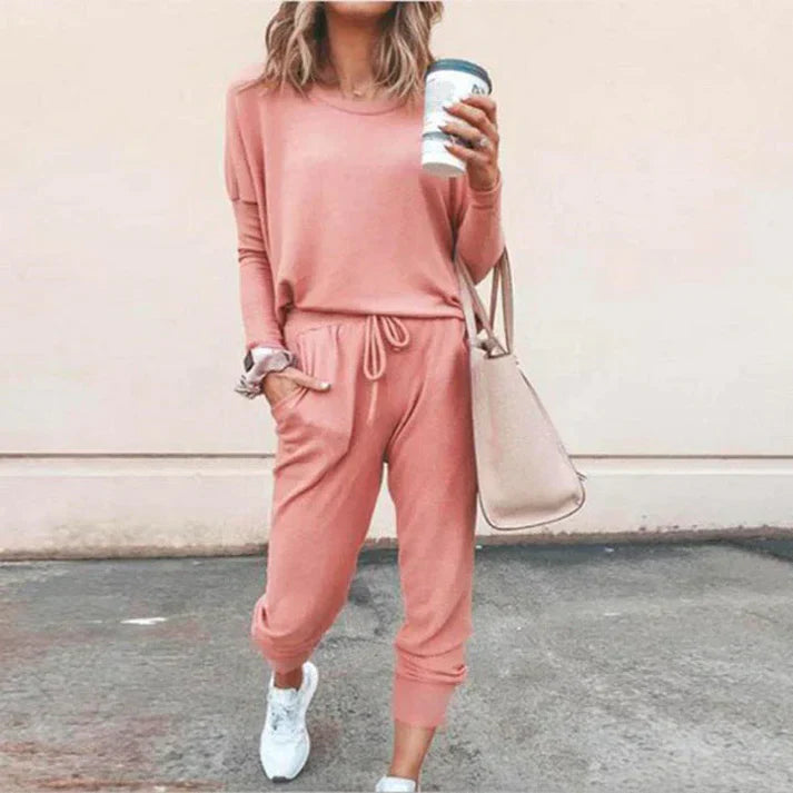 Two Piece Set - Polyester Blend Matching Cut & Easy Wear