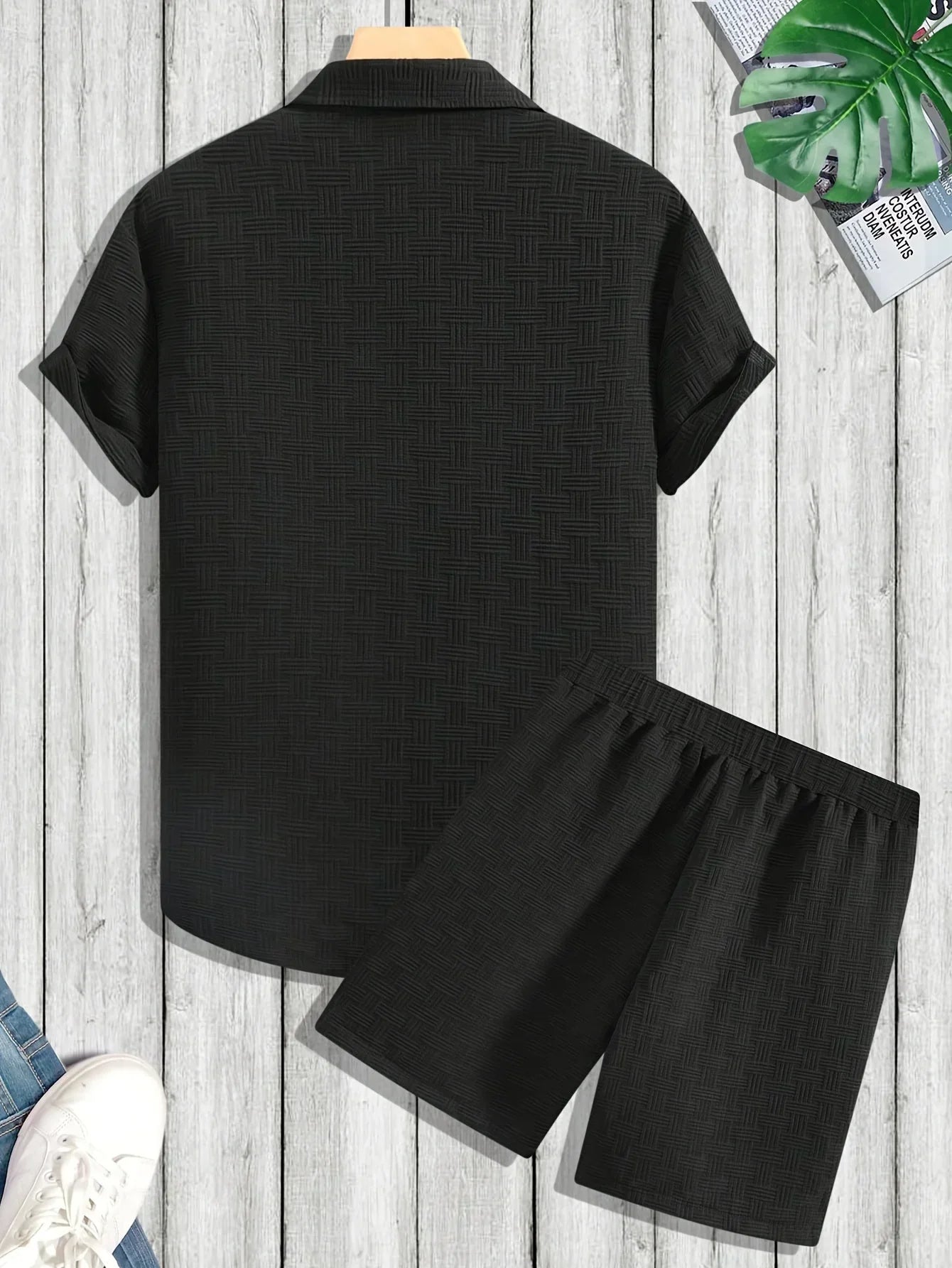 Two Piece Set – Polyester Blend Matching Top & Easy Wear