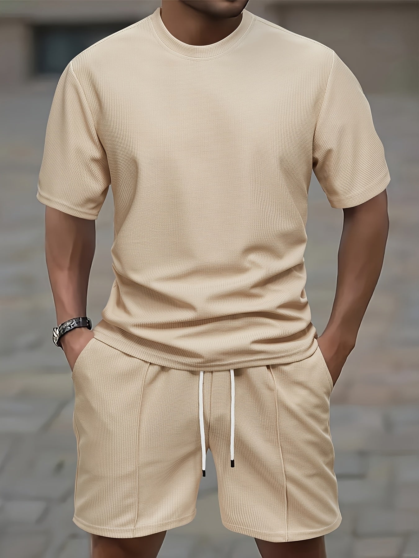 Two Piece Set - Waffle Knit Blend & Breathable Comfort
