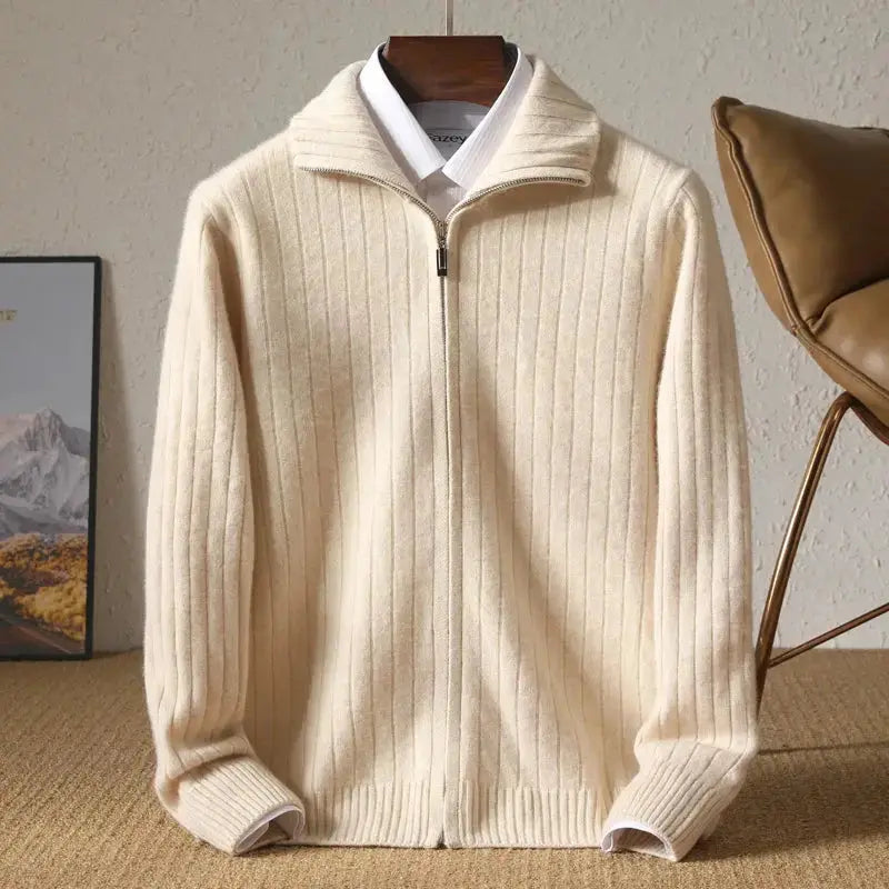Vest - Blend Stripe Pattern And Flat Layering Shape