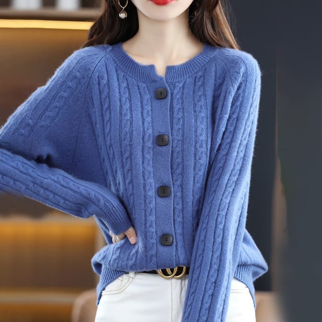 Vest - Natural Fiber Blend & Button Front Warm Layer