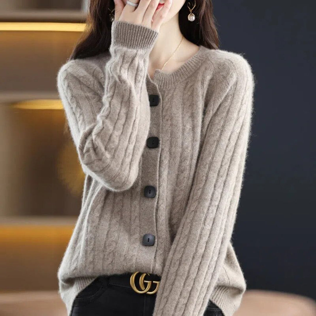 Vest - Natural Fiber Blend & Button Front Warm Layer