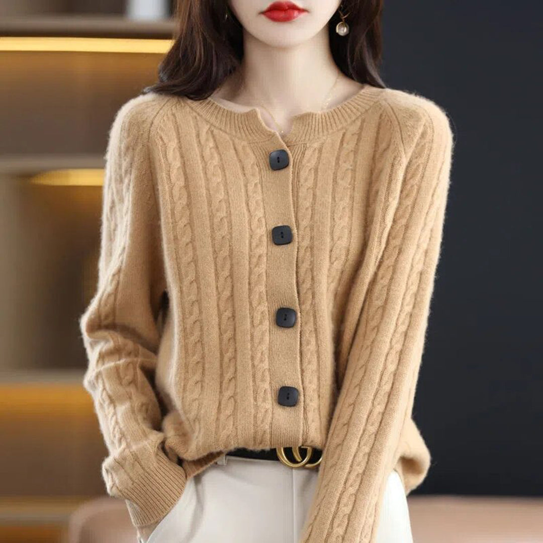 Vest - Natural Fiber Blend & Button Front Warm Layer