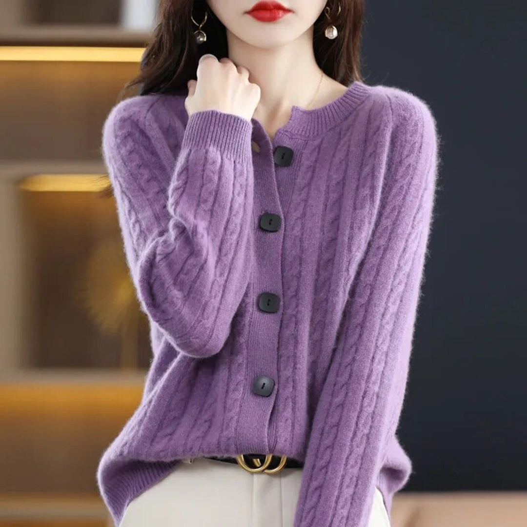 Vest - Natural Fiber Blend & Button Front Warm Layer
