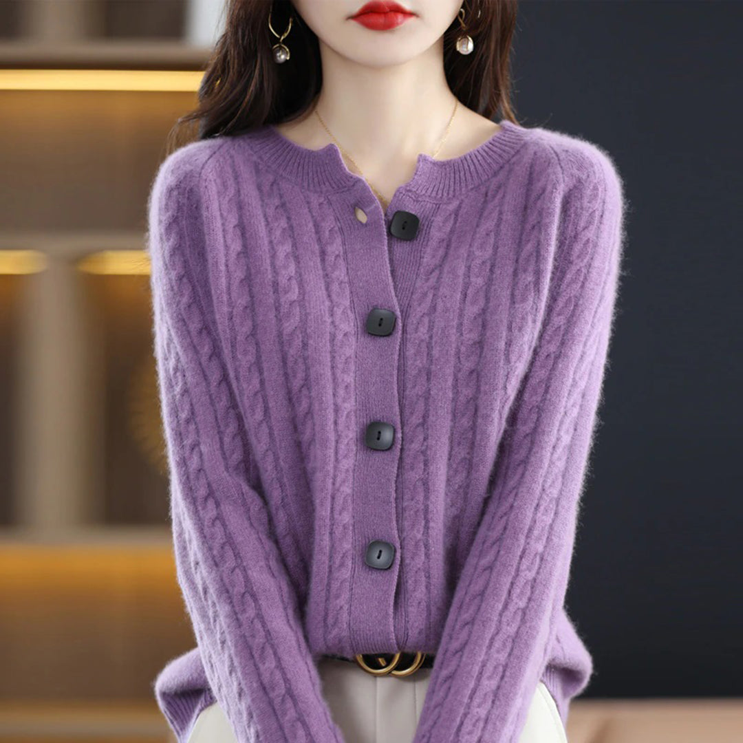 Vest - Natural Fiber Blend & Button Front Warm Layer