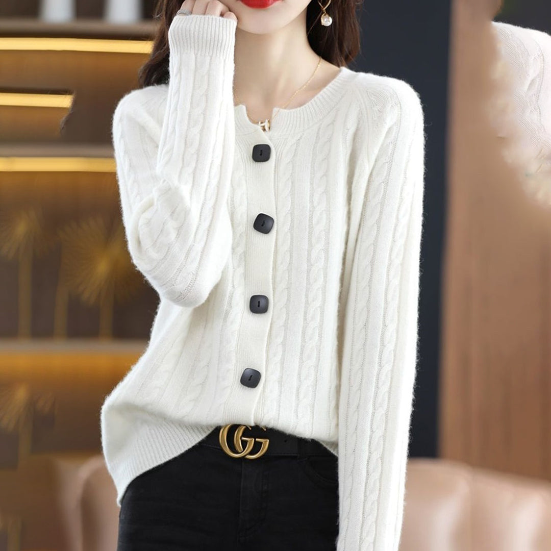Vest - Natural Fiber Blend & Button Front Warm Layer