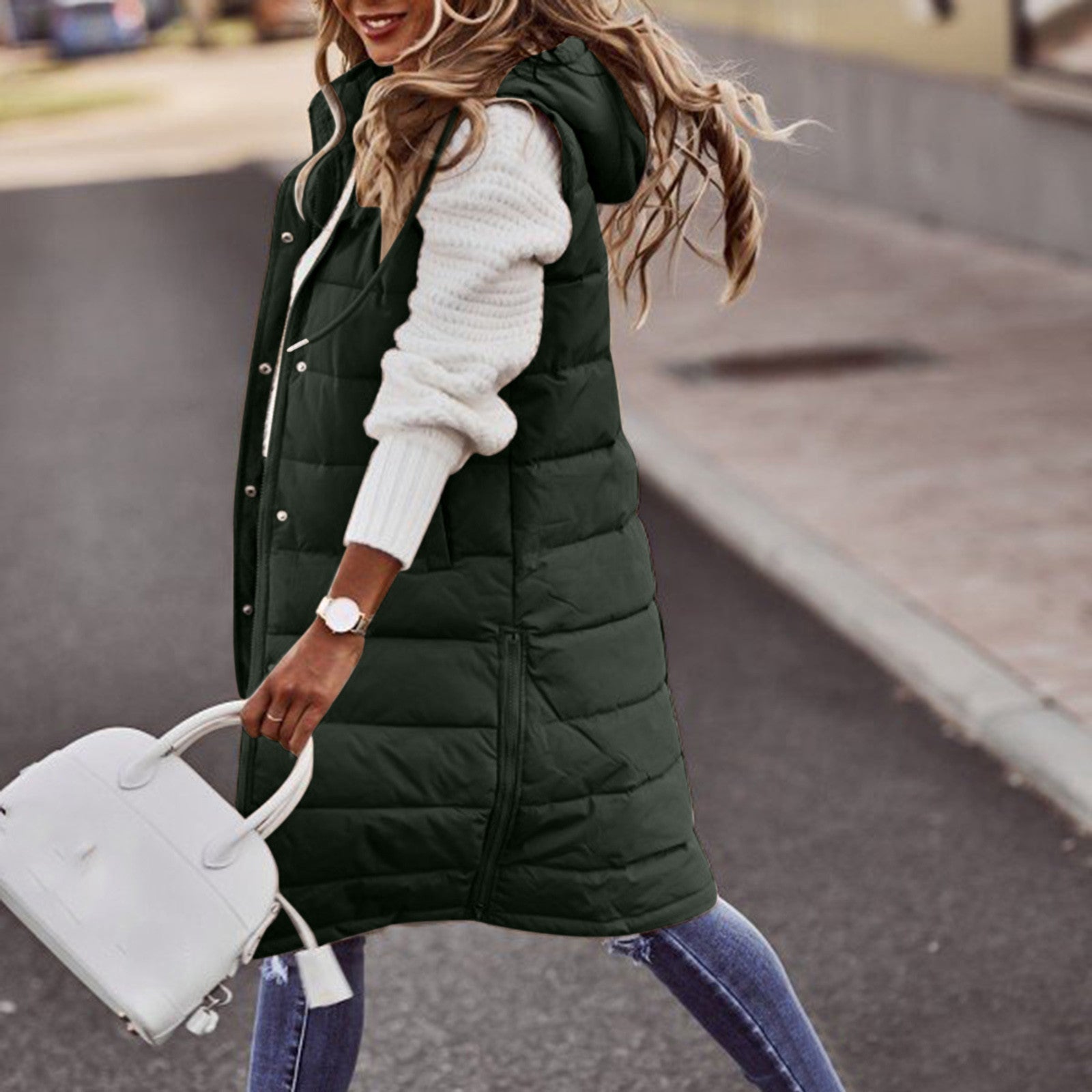 Vest – Polyester Blend Long Hood & Core Warmth Cover