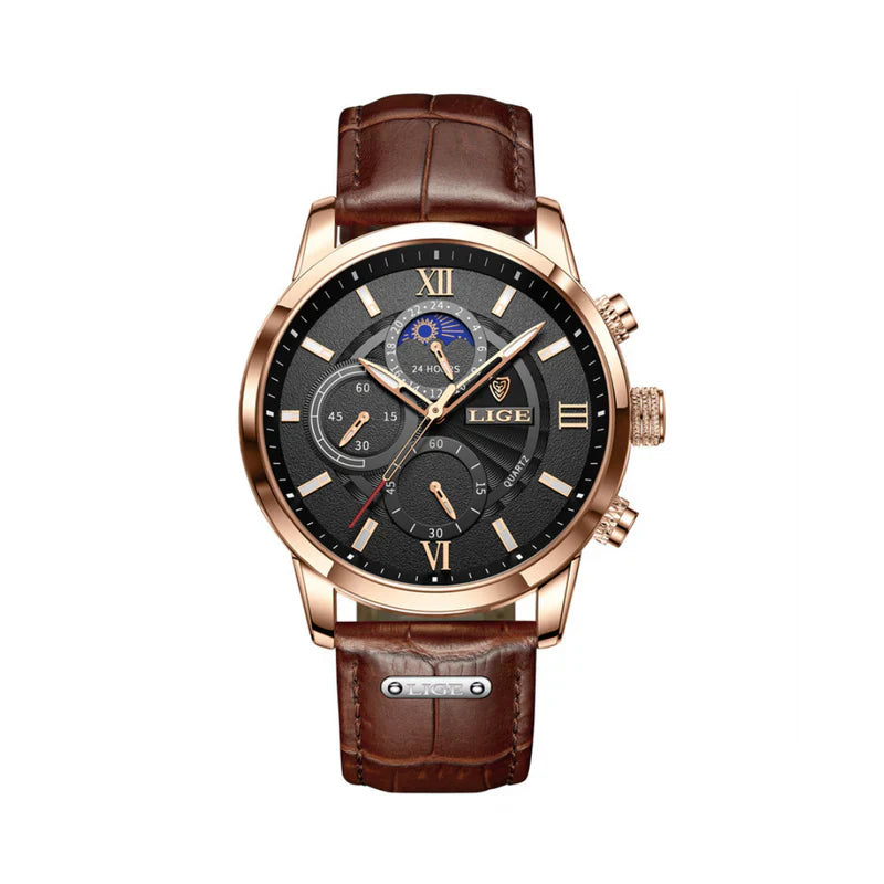 Watch - Metal Blend Case And Faux Strap & Easy Read Dial