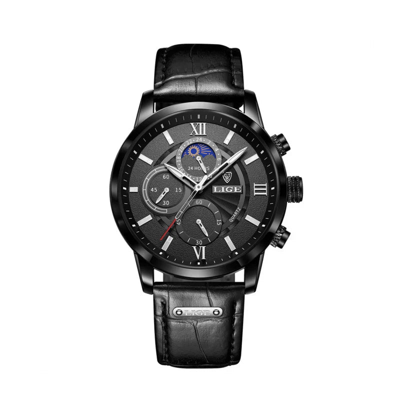 Watch - Metal Blend Case And Faux Strap & Easy Read Dial