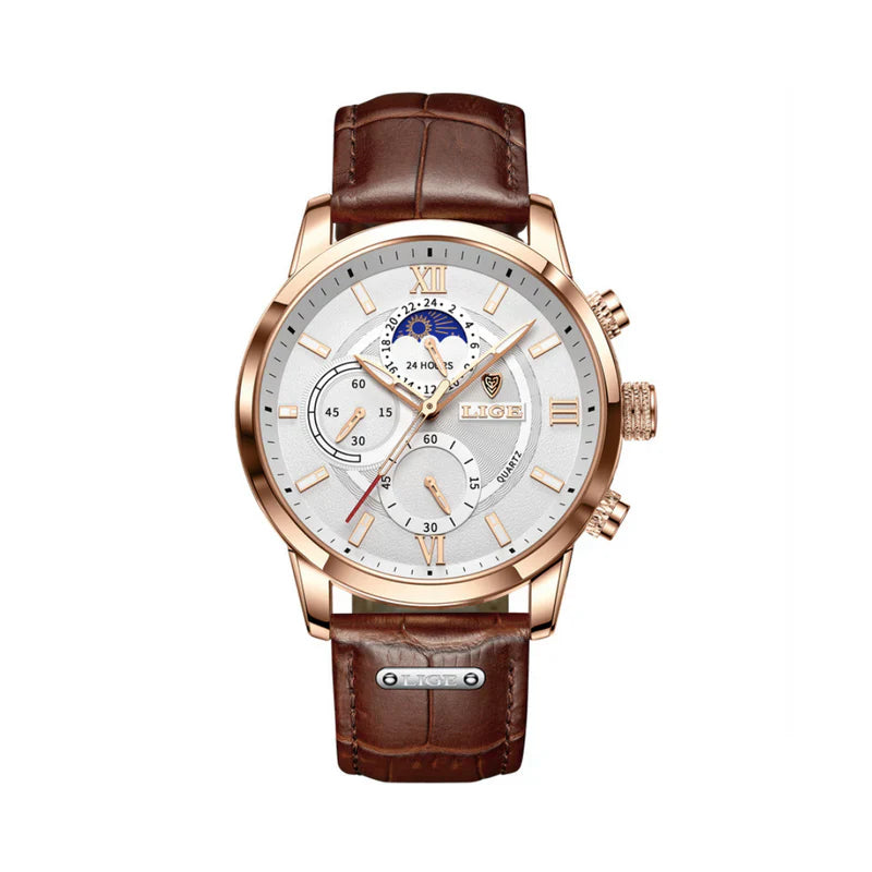 Watch - Metal Blend Case And Faux Strap & Easy Read Dial