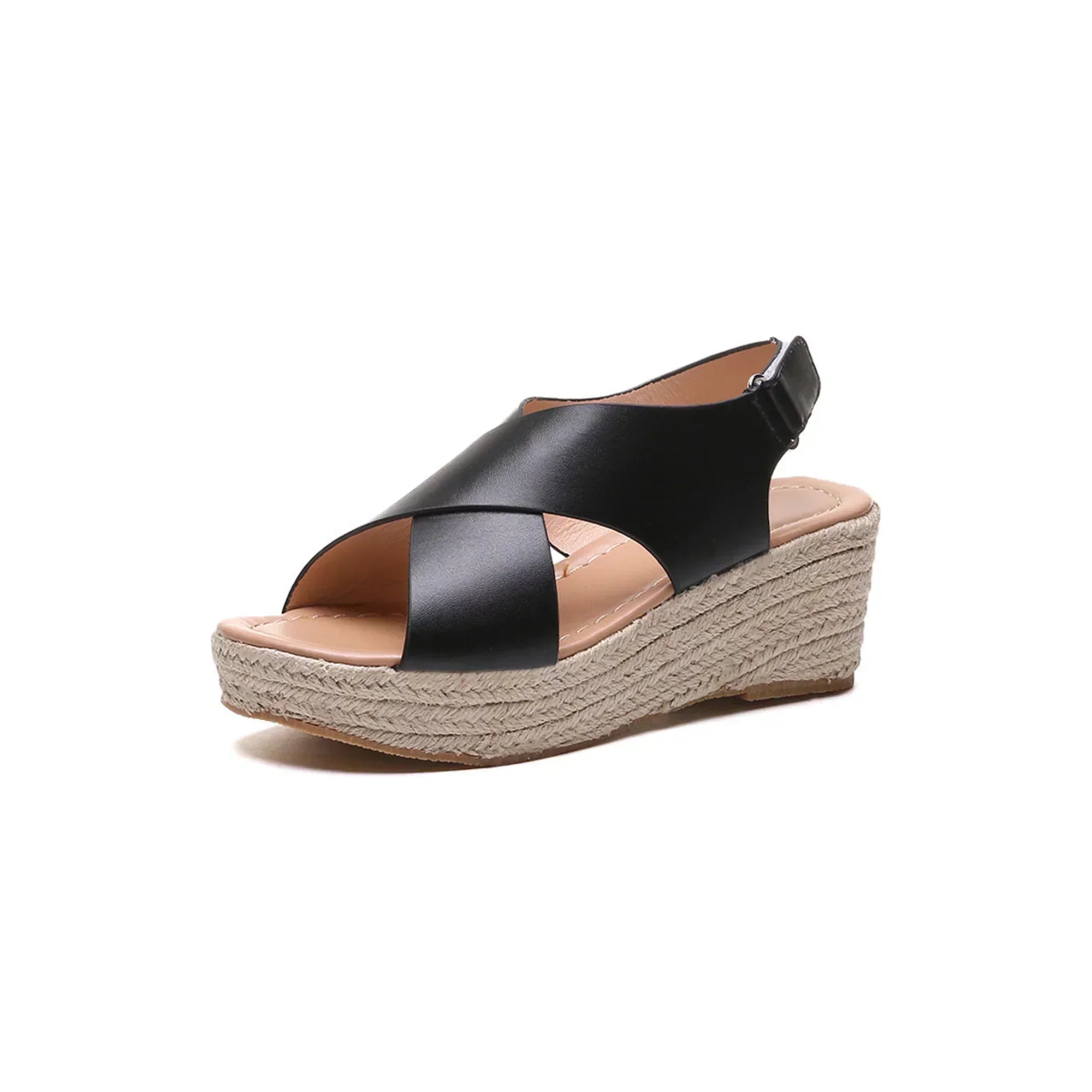 Wedge Sandals - Wedge Heel Shape And Cushioned Footbed