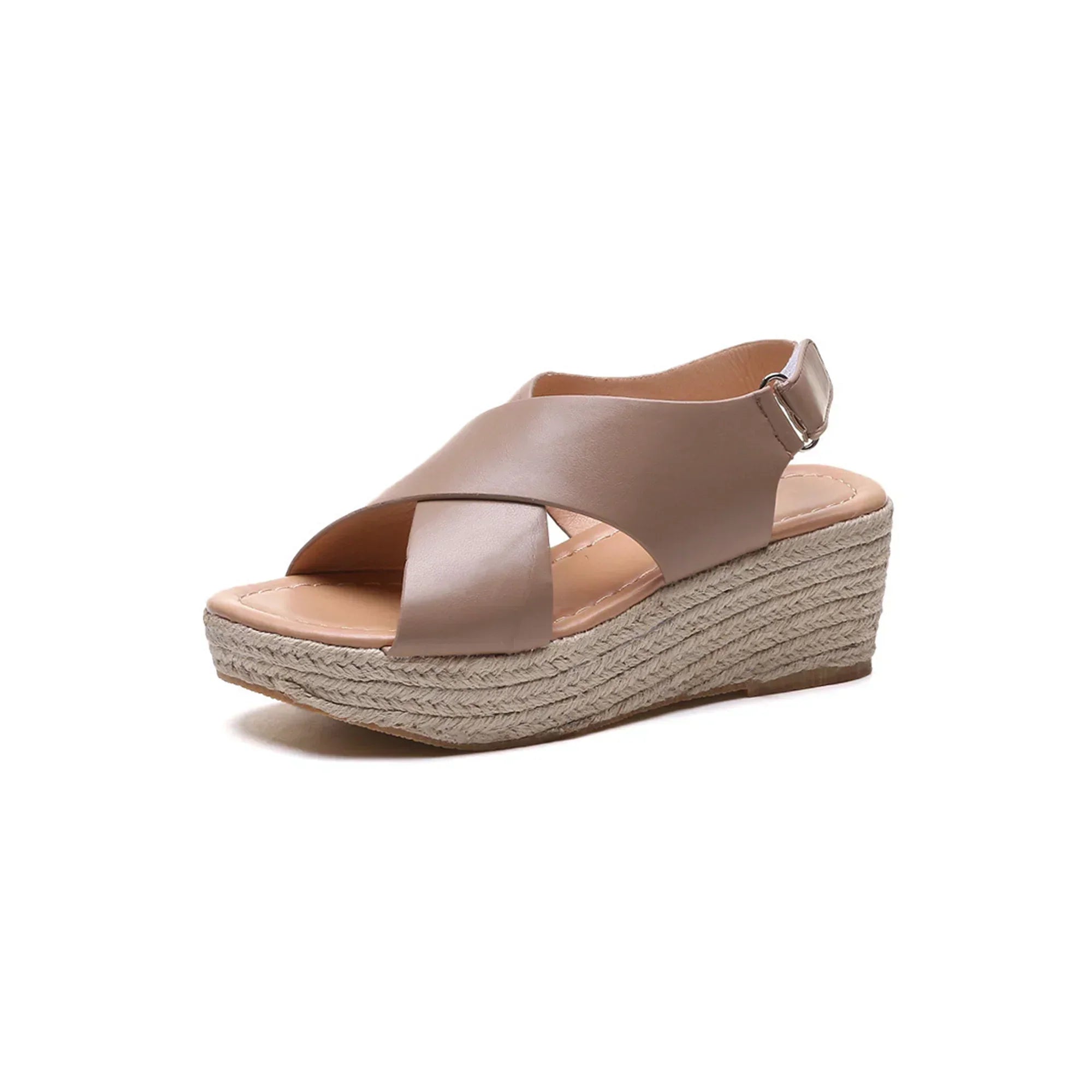 Wedge Sandals - Wedge Heel Shape And Cushioned Footbed