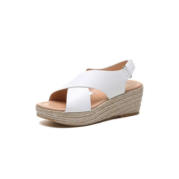 Wedge Sandals - Wedge Heel Shape And Cushioned Footbed