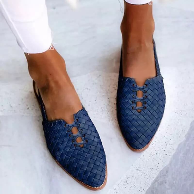 Women's Handwoven Leather Slippers 1