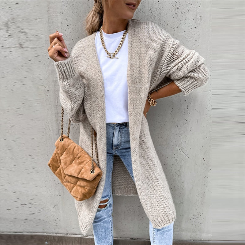 Women's Long Cardigan Knit Sweater 1