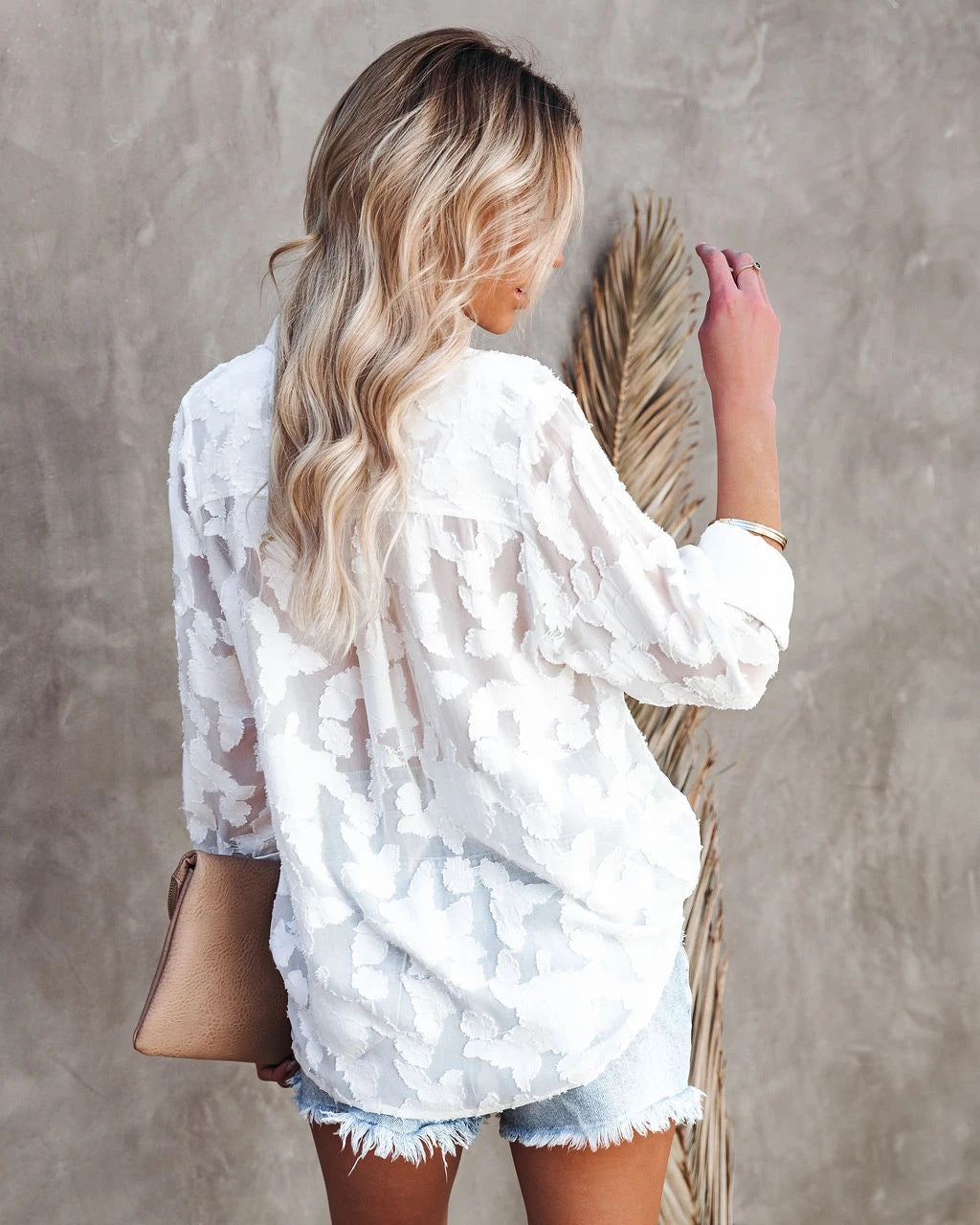 Women's Long Sleeve Patterned Blouse 1