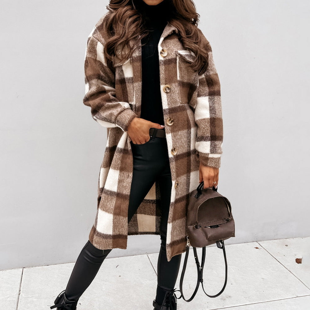 Women's Long Wool Coat - Elegant Warmth for Chilly Days 0