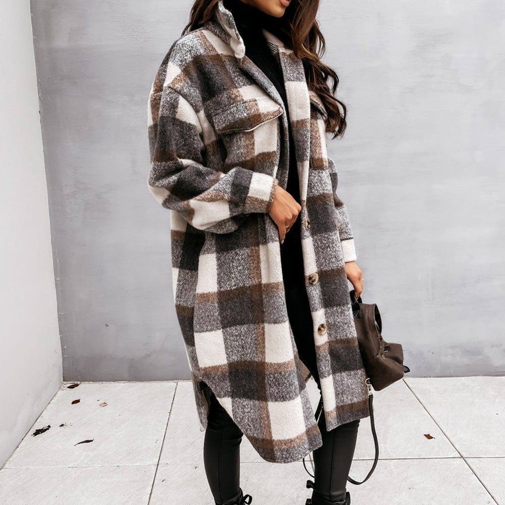 Women's Long Wool Coat - Elegant Warmth for Chilly Days 1
