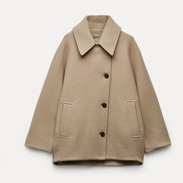 Women's Oversized Wool Coat for Winter 0