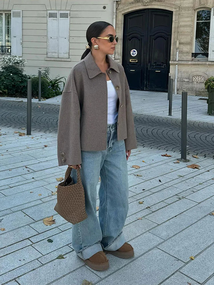 Women's Oversized Wool Coat for Winter 1
