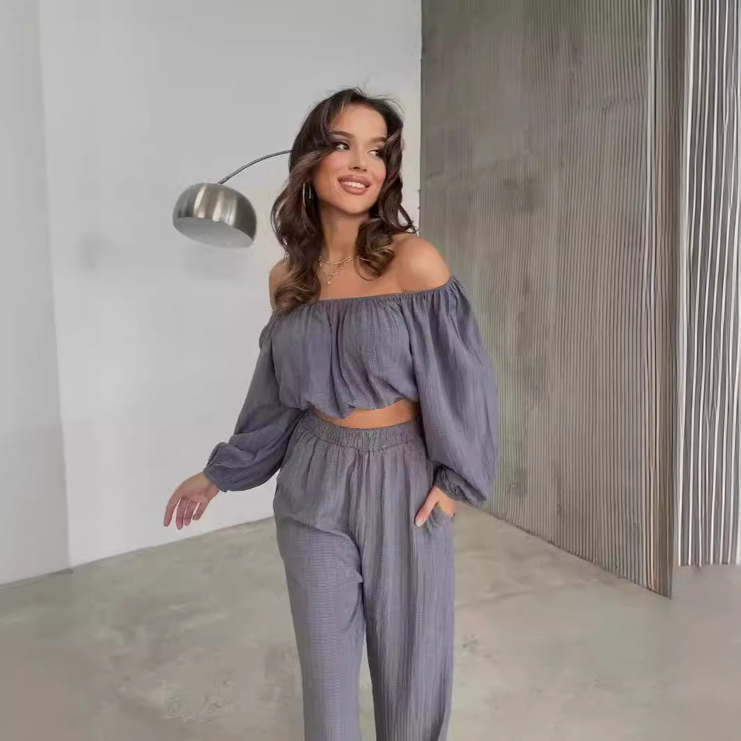 Women's Cotton Loungewear Two-Piece Set-1