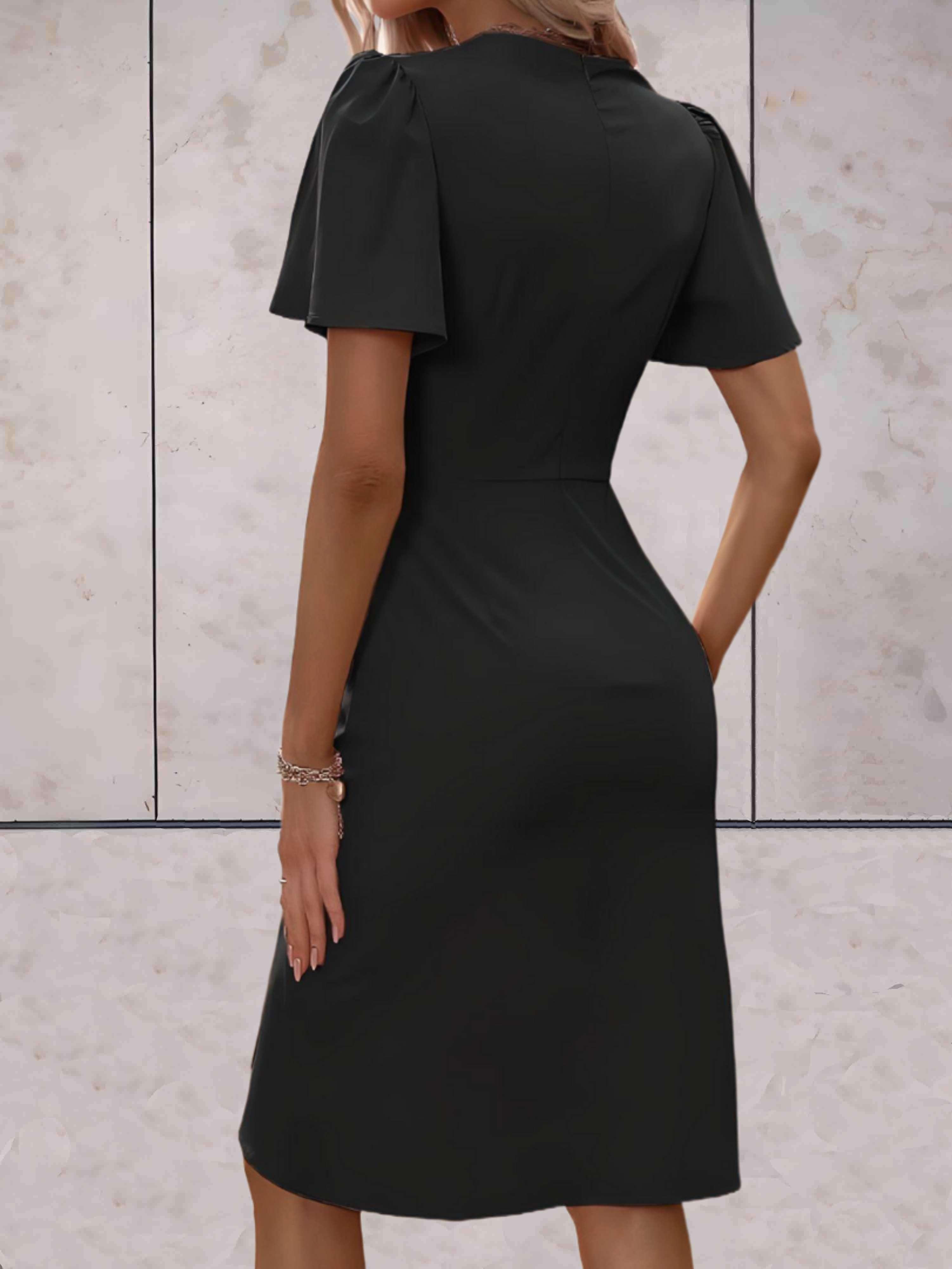 Wrap Dress - V Neck Wrap Front And Tie Waist For Fit