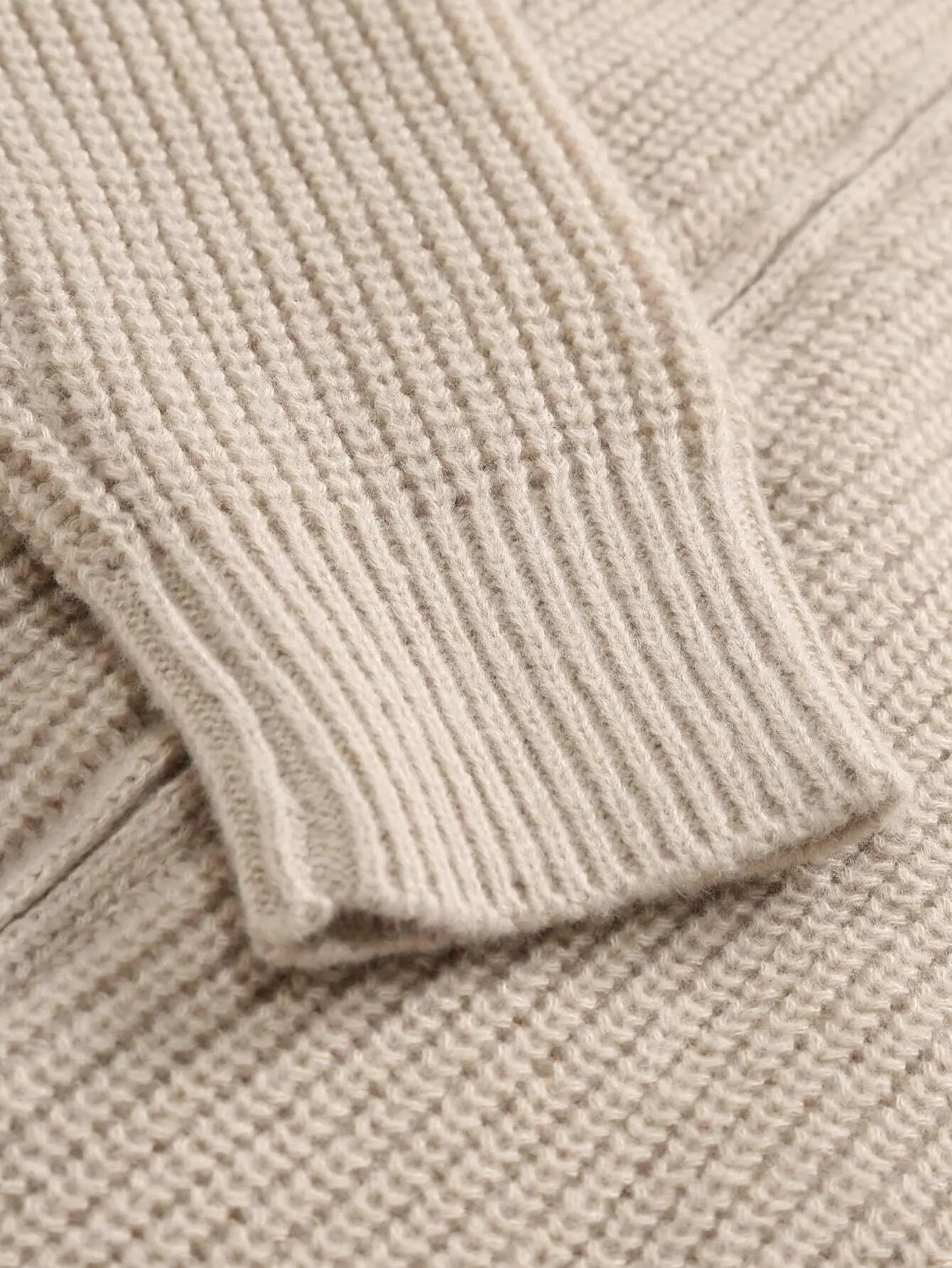Zip Cardigan - Soft Blend Ribbed Panel And Two Way Zipper