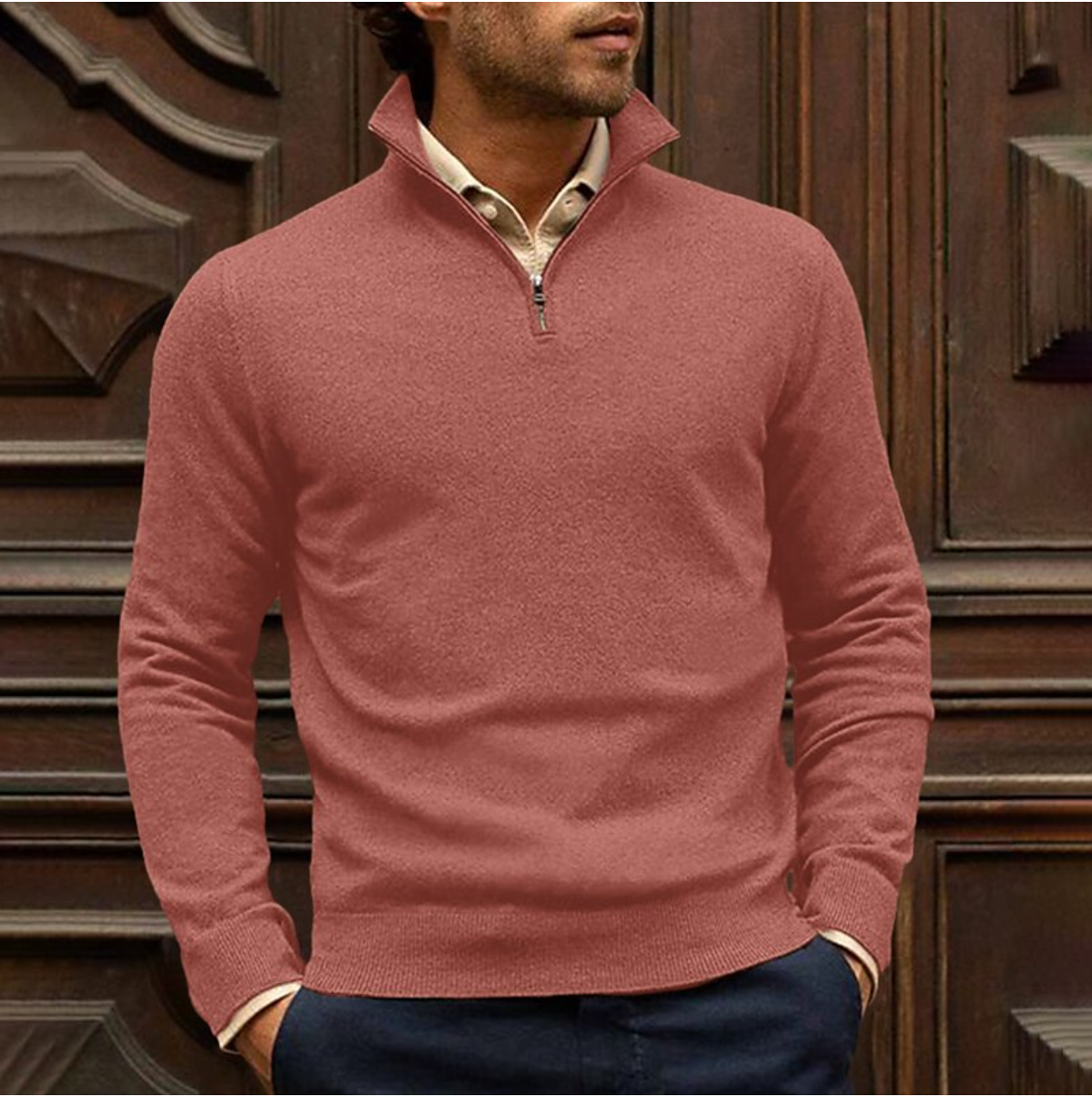 Zip Up Sweatshirt – Polyester Blend And Breathable Warmth