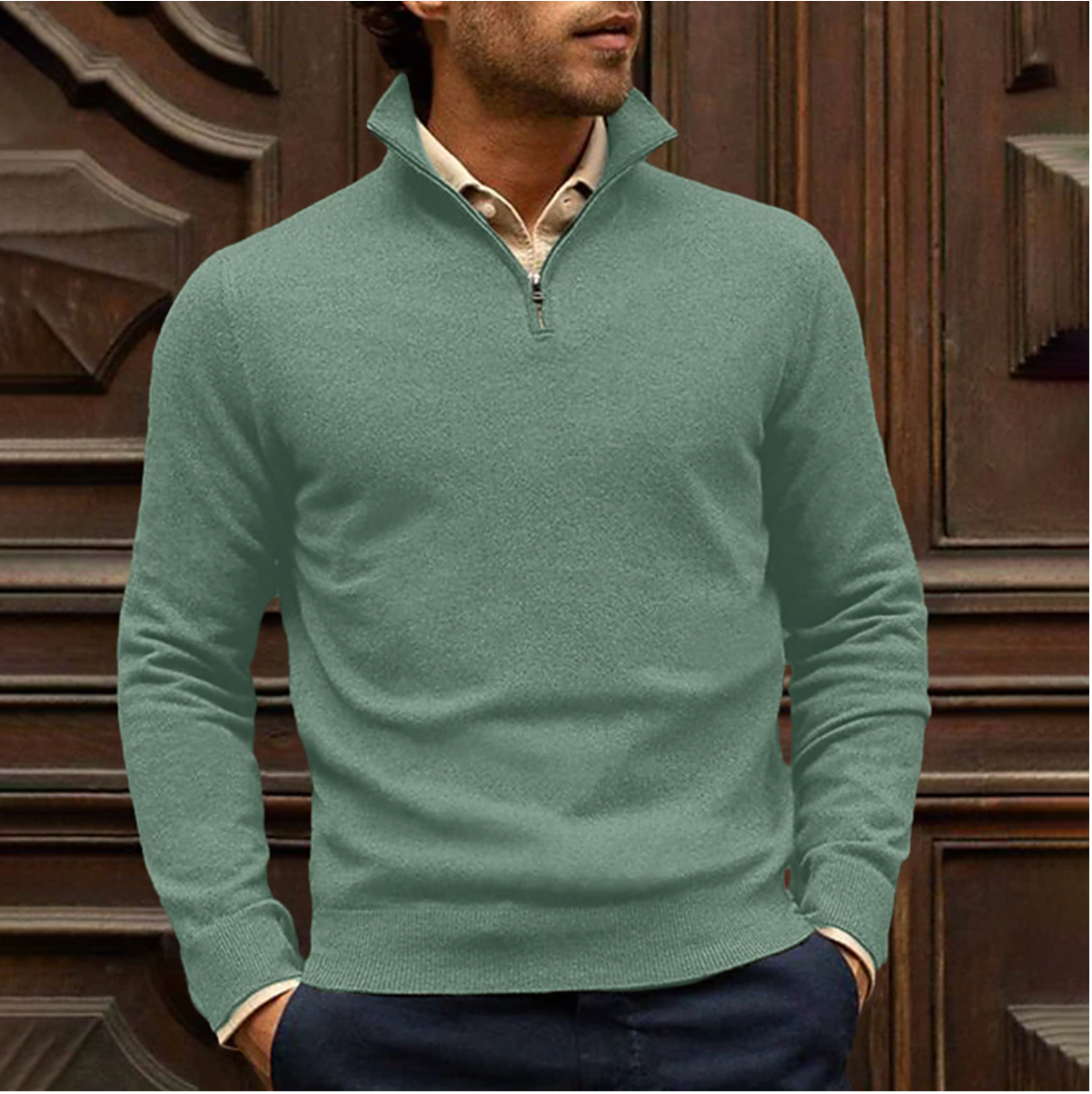 Zip Up Sweatshirt – Polyester Blend And Breathable Warmth