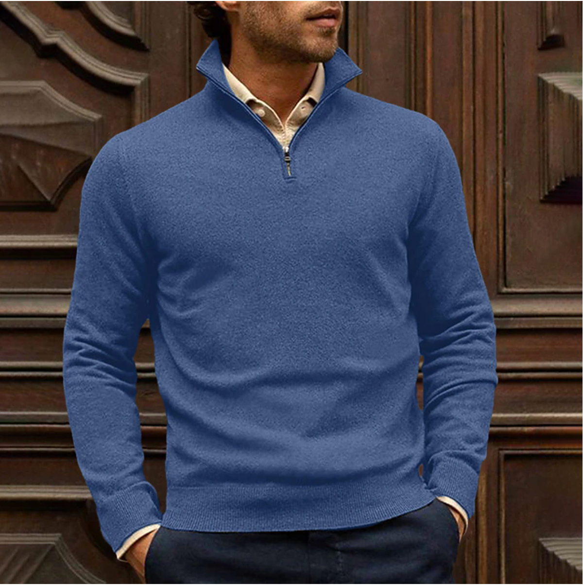 Zip Up Sweatshirt – Polyester Blend And Breathable Warmth