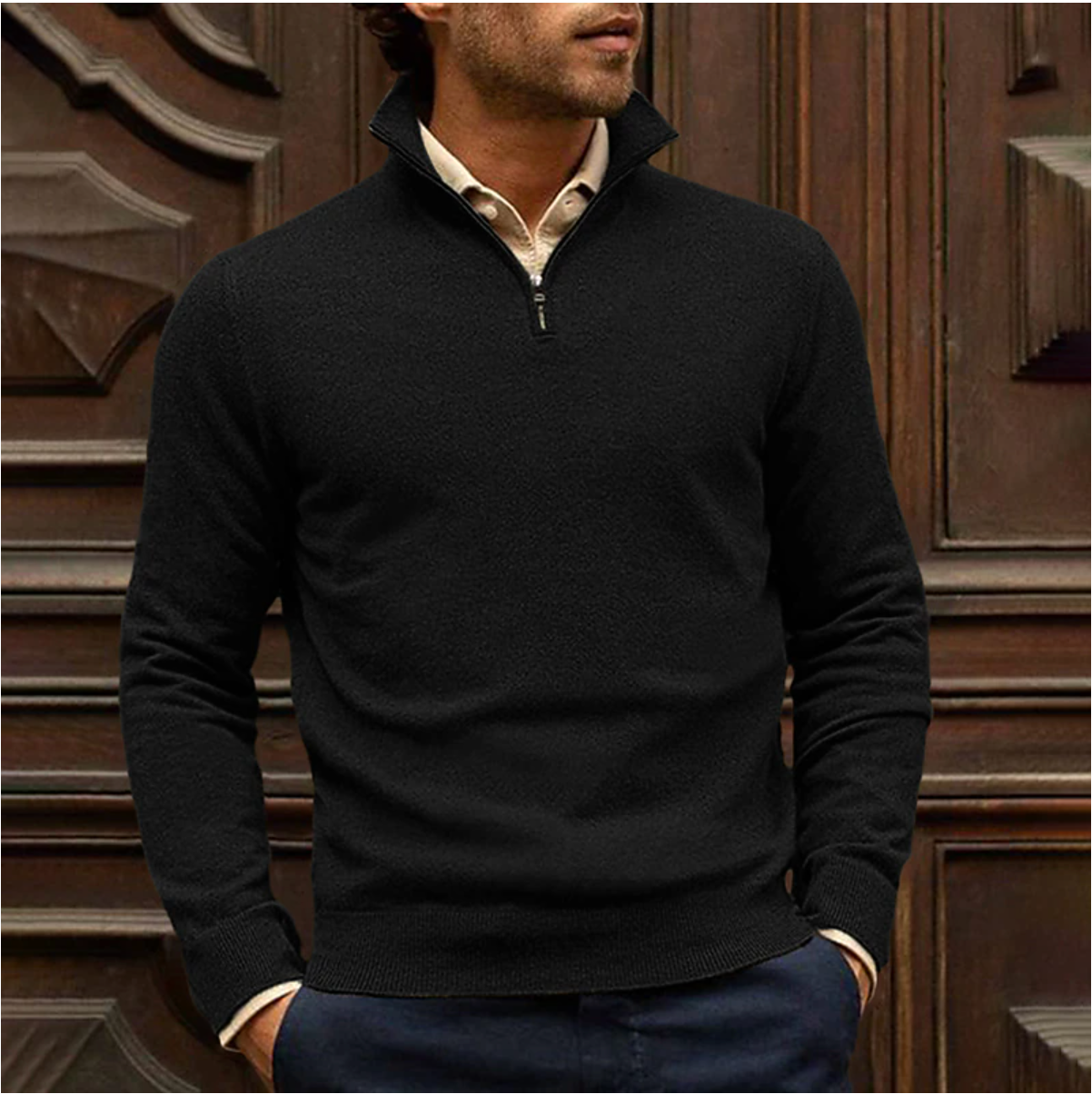 Zip Up Sweatshirt – Polyester Blend And Breathable Warmth