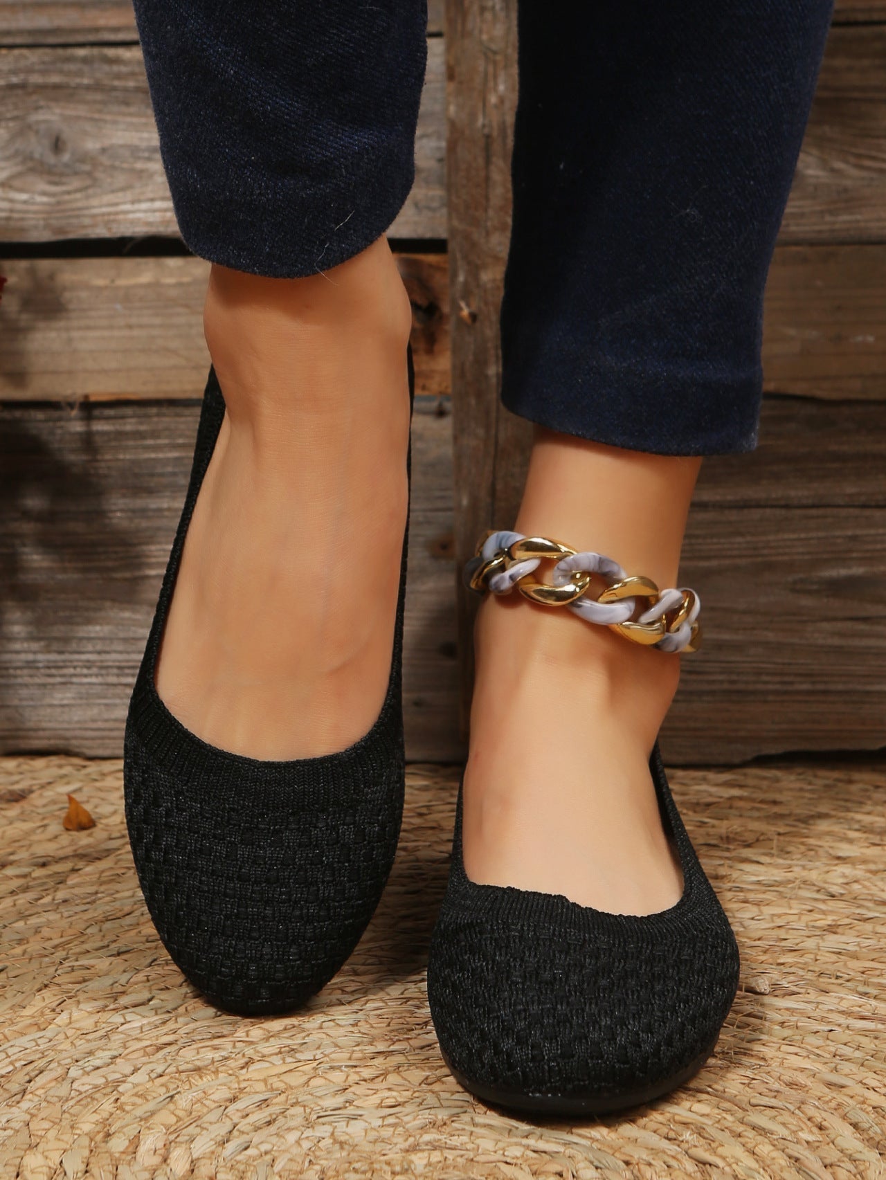 Women's Ballerina Shoes Comfortable Fabric Design-4