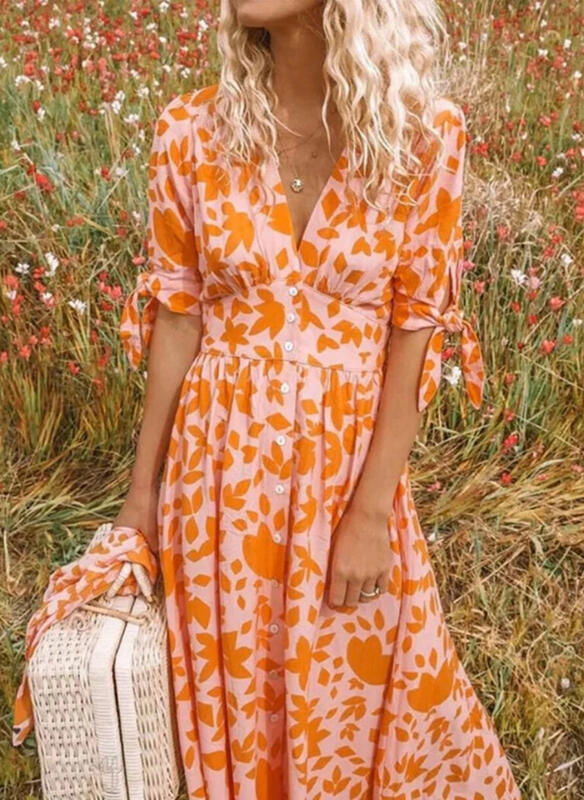 Variant image for Women's Summer Maxi Dress in Breathable Fabric-1