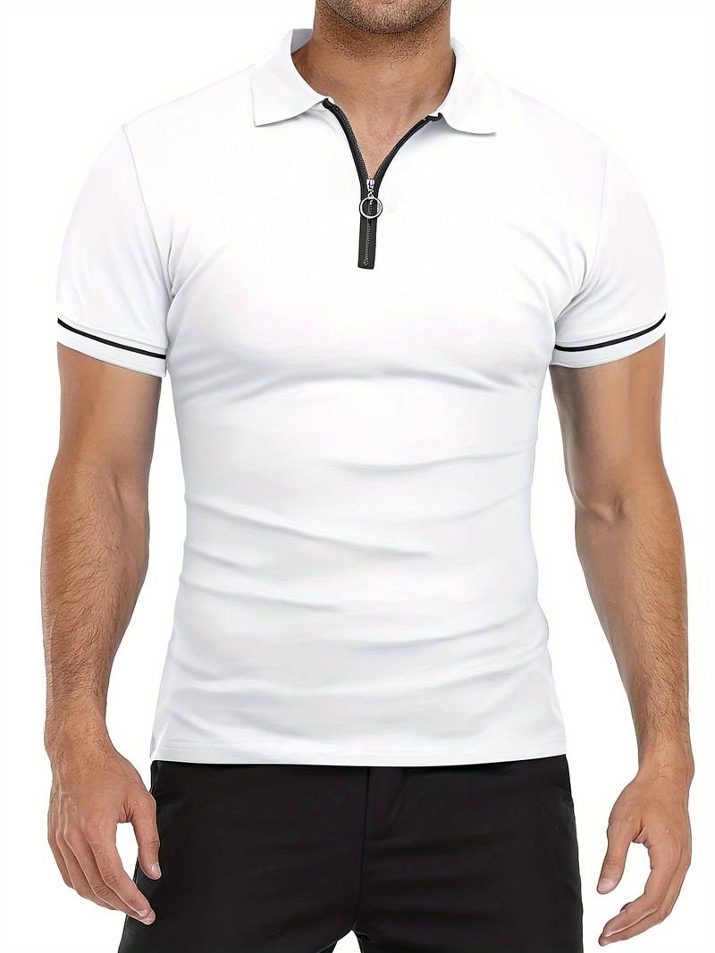 Men's Cotton Slim Fit Polo Shirt-1