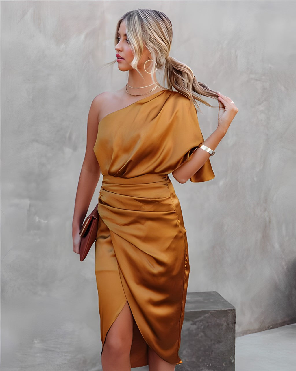 Variant image for Women's Cotton Asymmetrical Dress Elegant-17