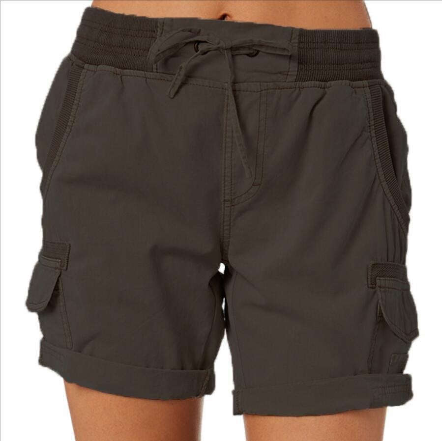Women's Cargo Shorts | Stretch Waist & Pockets
