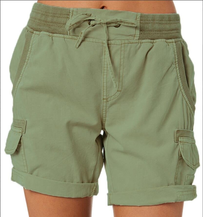 Women's Cargo Shorts | Stretch Waist & Pockets