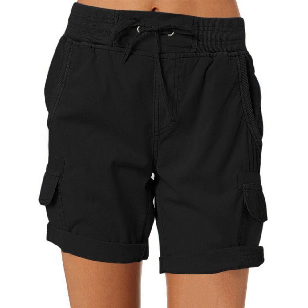 Women's Cargo Shorts | Stretch Waist & Pockets