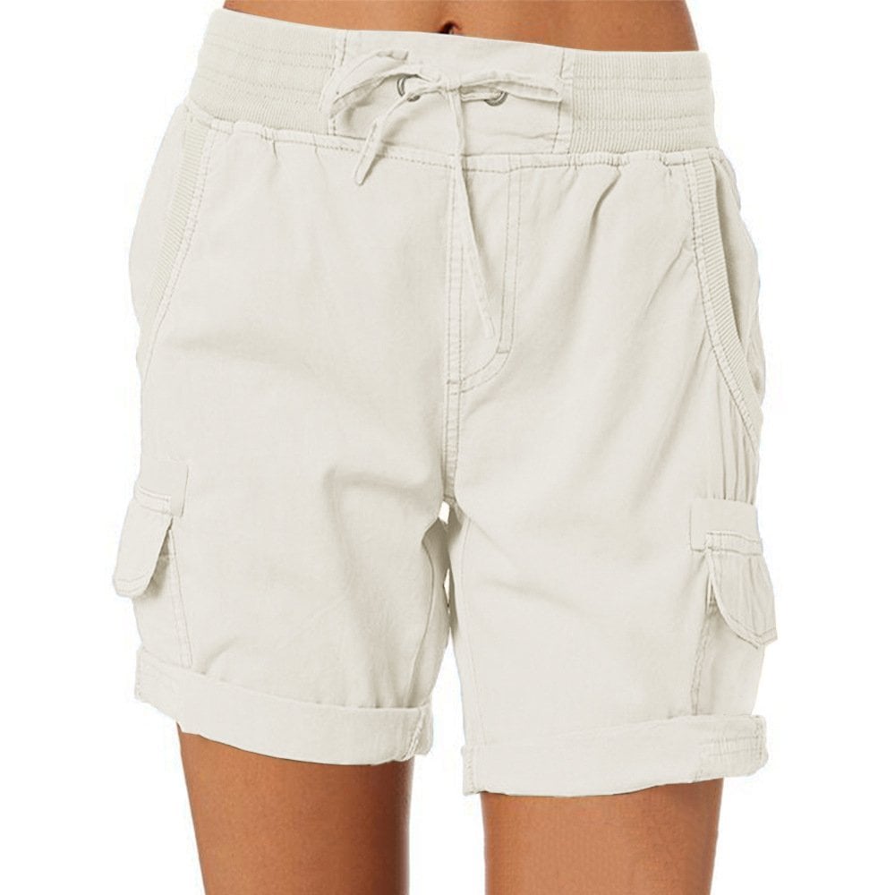 Women's Cargo Shorts | Stretch Waist & Pockets