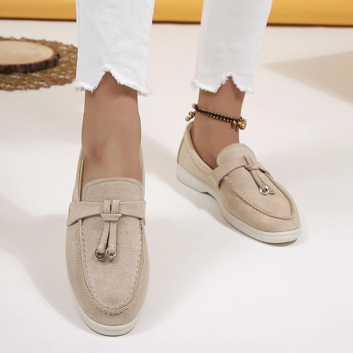Variant image for Women's Leather Loafers Elegant Design-49
