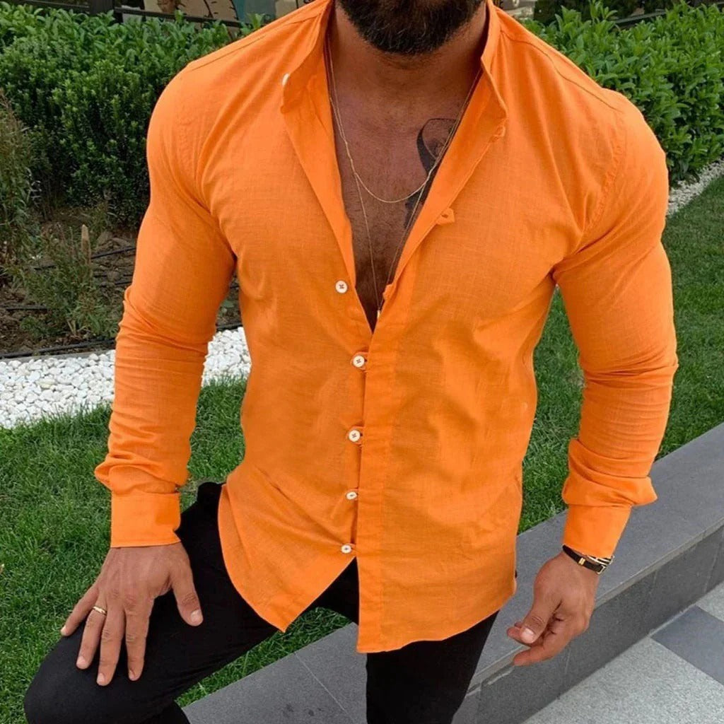 Men's Linen Shirt - Breathable Comfort and Timeless Style-2