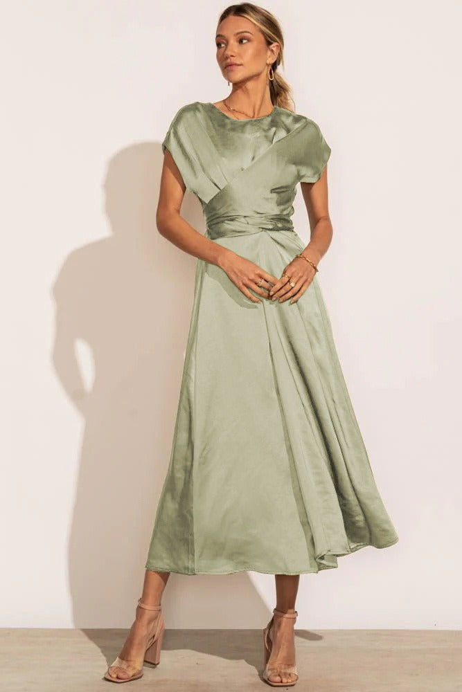 Women's Elegant Midi Dress for Formal or Cocktail Events 4